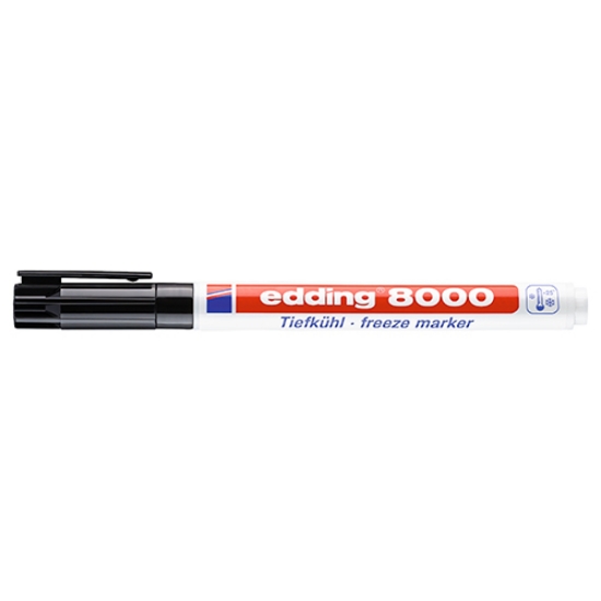 Imagem de BLISTER COM 1 MARCADOR PERMANENTE EDDING 8000 FREEZE PRETO