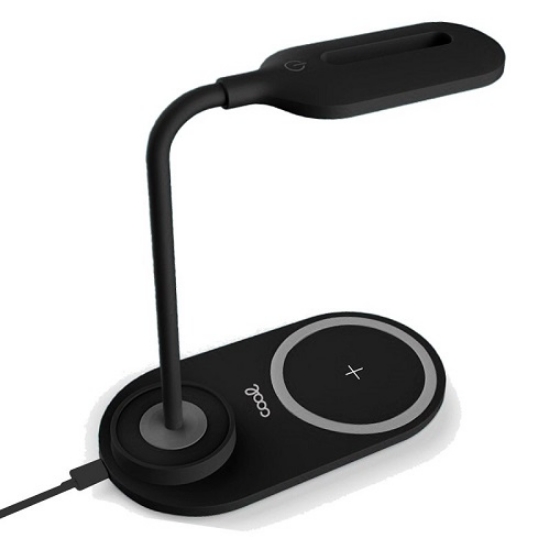 Picture of CANDEEIRO LED COM BASE CARREGAMENTO SEM FIO COOL QI PRETO