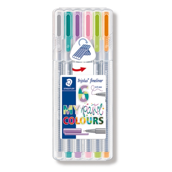 Picture of CAIXA 6 MARCADORES STAEDTLER TRIPLUS FINELINER 334 SB6CS1 PASTEL