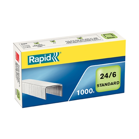 Imagem de CX.1000 AGRAFES 24/6 RAPID STANDARD BLUE (24855600)