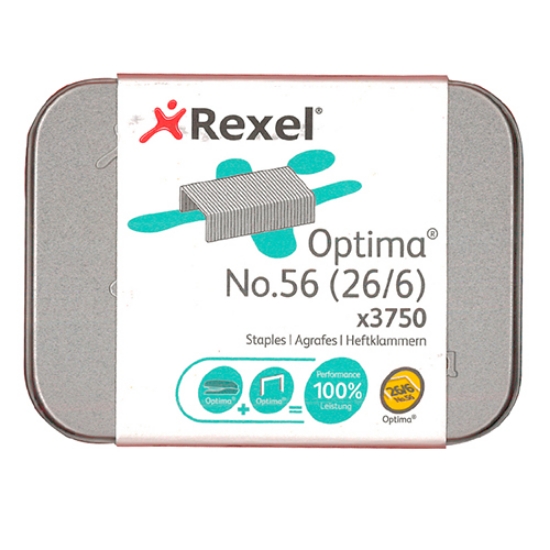 Picture of CX.3750 AGRAFES Nº26/6 REXEL OPTIMA 56 (CX. METALICA)