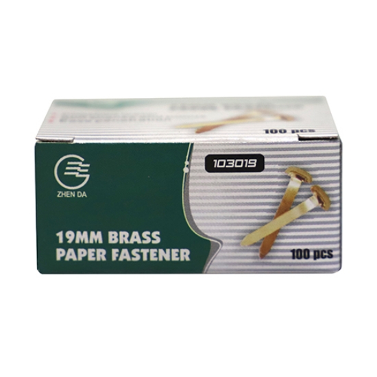 Imagem de CAIXA 100 ATACHES LATÃO 19MM Nº3 FASTENER (103019)