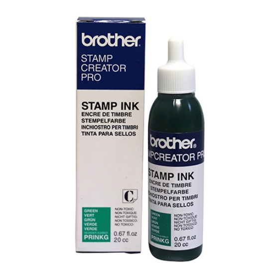 Imagem de TINTA CARIMBO BORRACHA BROTHER PRINKG VERDE (FRASCO 20ML)