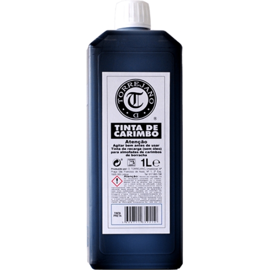 Imagem de TINTA CARIMBO BORRACHA D.TORREJANO PRETA (FRASCO 1000ML)
