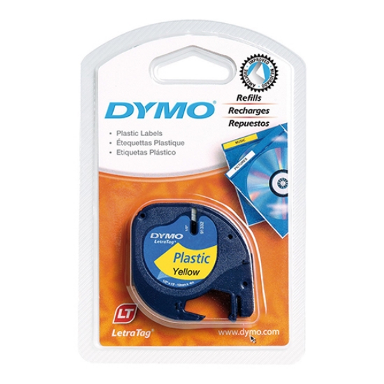 Picture of FITA DYMO LETRATAG 12MMX4MT PRETA/AMARELA 91202/S0721620