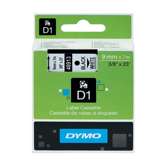 Picture of FITA DYMO D1 9MMX7MT PRETA/BRANCA 40913/S0720680