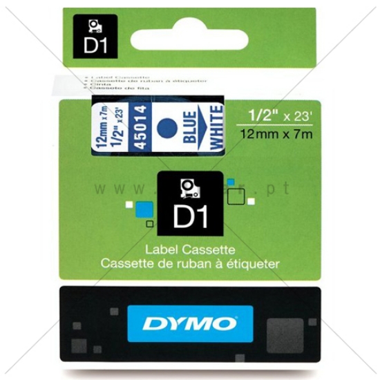 Picture of FITA DYMO D1 12MMX7MT AZUL/BRANCA 45014/S0720540