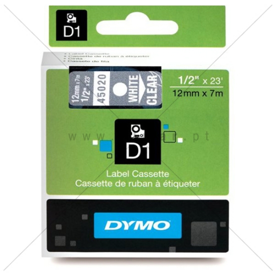 Picture of FITA DYMO D1 12MMX7MT BRANCA/TRANSP. 45020/S0720600