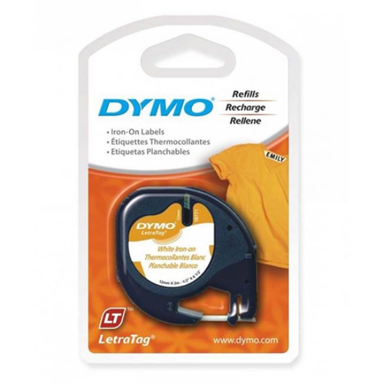 Imagem de FITA DYMO PARA ROUPA 12MMX2MT BRANCO/PRETO (18769/S0718850)