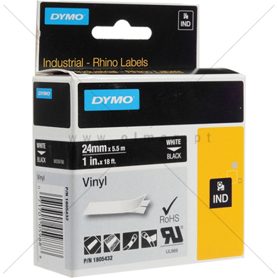Picture of FITA RHINO ID1 VINIL 24MMX5.5MT PRETA/BRANCA (1805432)