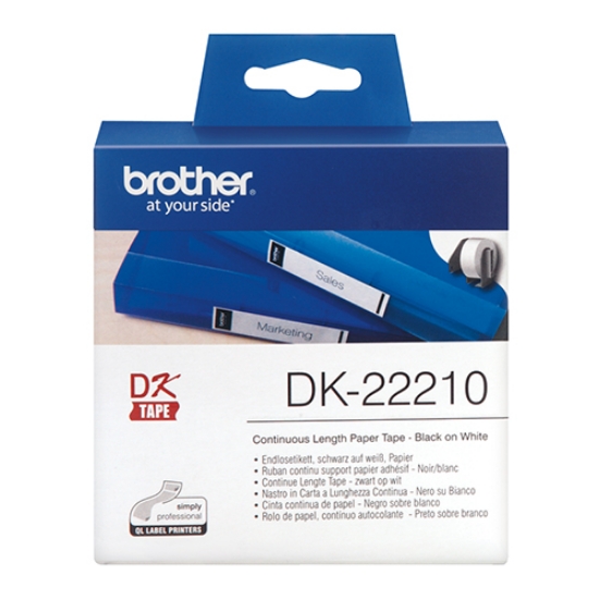 Imagem de RL. ETIQ. BROTHER CONTINUO BRANCA 29MMX30MT DK-22210