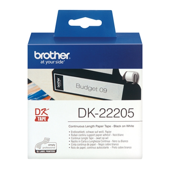 Imagem de RL. ETIQ. BROTHER CONTINUO BRANCA 62MMX30MT DK-22205