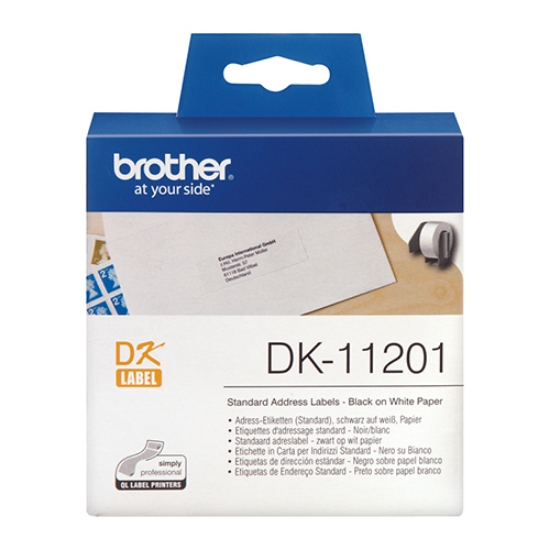 Imagem de RL. ETIQ. BROTHER ENDEREÇO STD 29X90MM DK-11201 (400UDS)