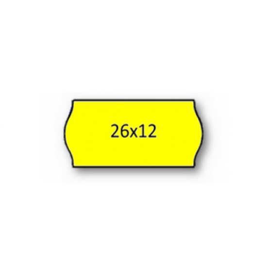 Imagem de ROLO ETIQUETAS 26X12MM AD2 CANTOS REDONDOS AMARELO (1500UNI)