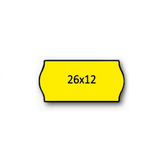 Imagem de ROLO ETIQUETAS 26X12MM AD2 CANTOS REDONDOS AMARELO FLUORESCENTE (1500UNI)