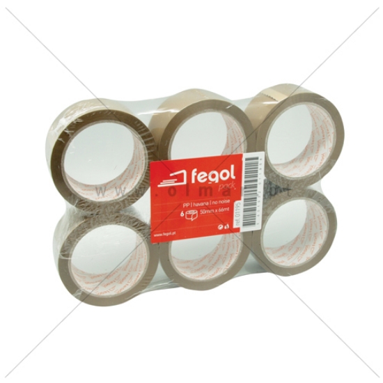 Picture of ROLO FITA ADESIVA 50MMX66MT FEGOL PP CASTANHA (HAVANA)