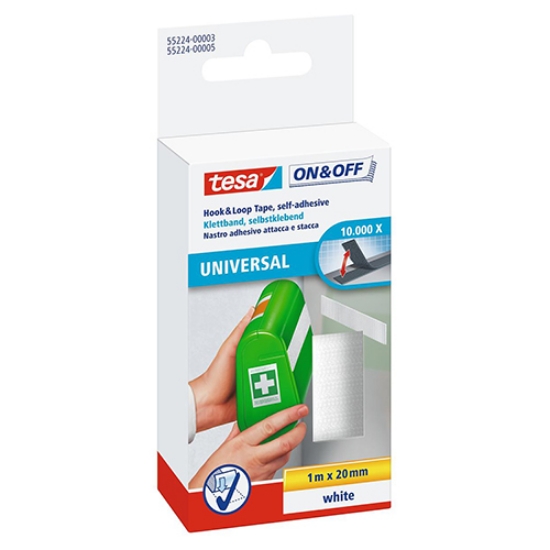Imagem de VELCRO TESA 55224-05 TIRA ADESIVA 20MMX1MT BRANCA