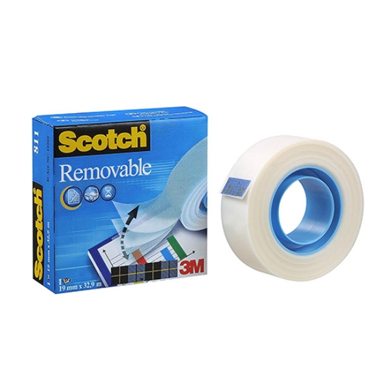 Picture of ROLO FITA ADESIVA 19MMX33MT 3M SCOTCH 811 REMOVÍVEL