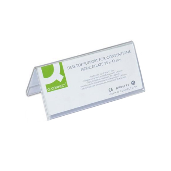 Imagem de PORTA-NOMES DE MESA 42X95MM Q-CONNECT KF04743 ACRILICO