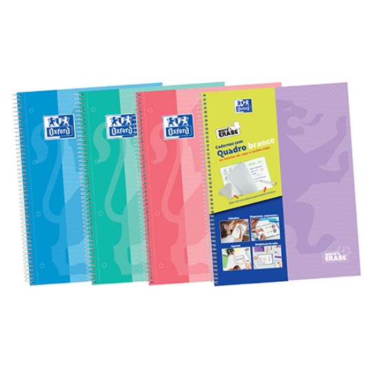 Picture of CADERNO ESPIRAL A4 100FOLHAS OXFORD WRITE&ERASE PASTEL PAUTADO 124308