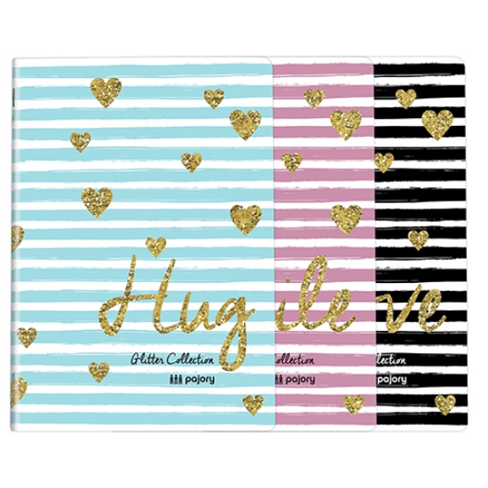 Imagem de CADERNO AGRAFADO A5 60FOLHAS PAJORY GLITTER XADREZ