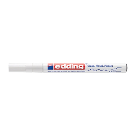 Imagem de MARC. PERM. EDDING 780 BRANCO 49 (PONTA FINA 0.8MM)