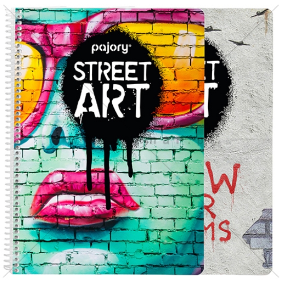 Imagem de CADERNO ESPIRAL A4 60FOLHAS PAJORY STREET ART PAUTADO
