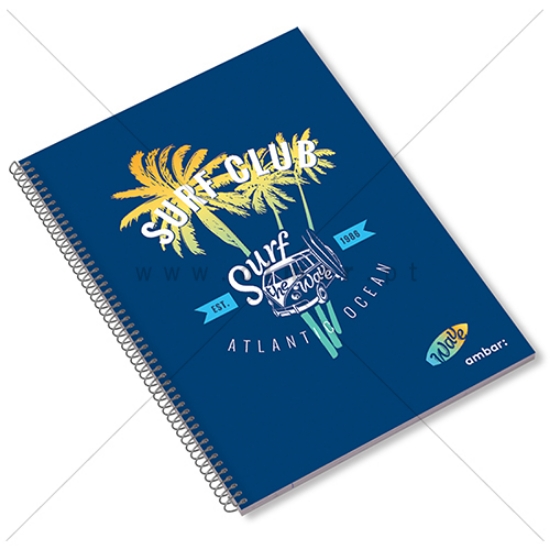 Picture of CADERNO ESPIRAL A4 80FOLHAS WAVE XADREZ