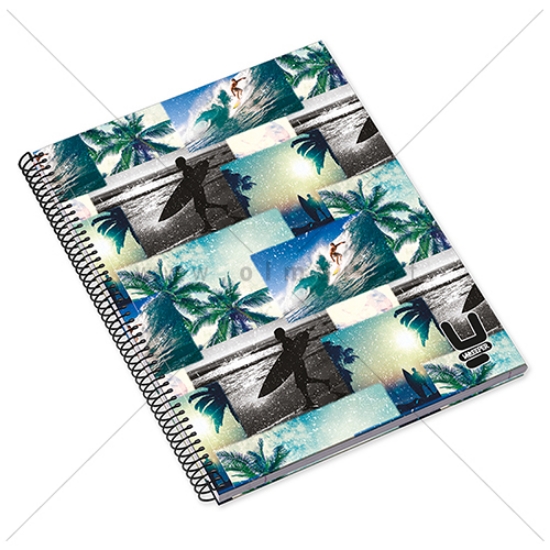 Imagem de CADERNO ESPIRAL CAPA DURA A4 120FOLHAS UNKEEPER XADREZ
