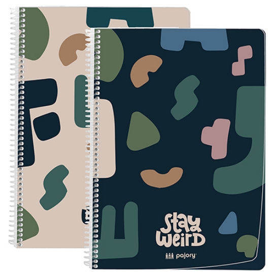 Picture of CADERNO ESPIRAL CAPA PP A4 80F PAJORY WEIRD PAUTADO