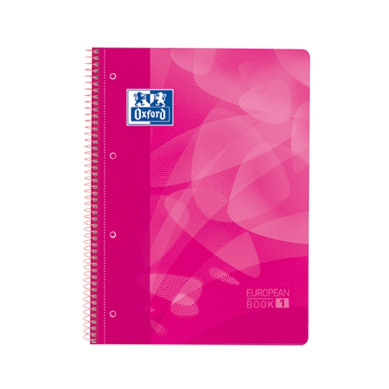 Picture of CADERNO ESPIRAL CAPA PP A4 80FOLHAS OXFORD EUROBOOK PAUTADO ROSA