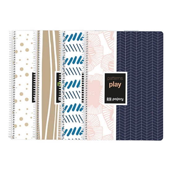 Picture of CADERNO ESPIRAL CAPA PP A4 80FOLHAS PAJORY MODELL XADREZ