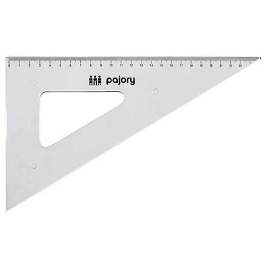 Imagem de ESQUADRO 60º/26CM PAJORY E-26CM PLÁSTICO CRISTAL (10-26)