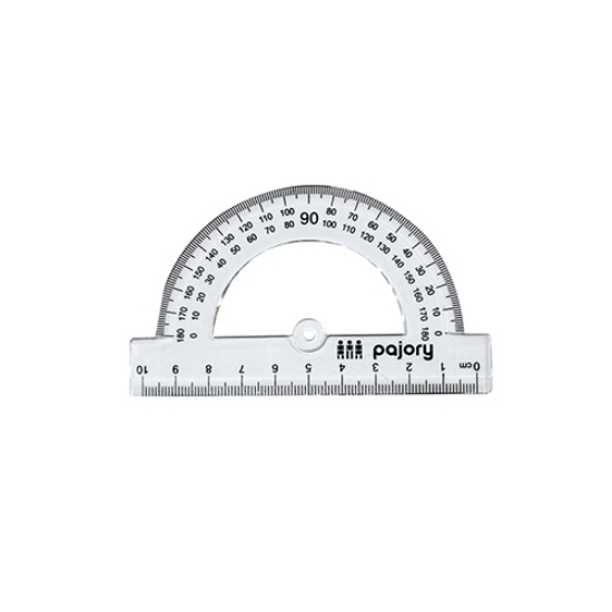 Imagem de TRANSFERIDOR 180º/10CM PAJORY PLÁSTICO CRISTAL (30-10)