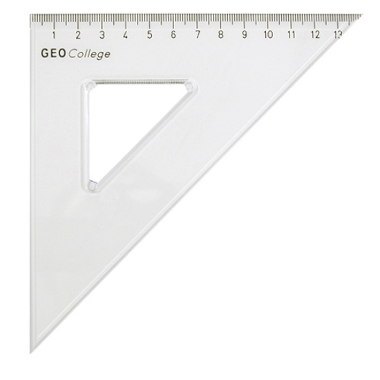 Picture of ESQUADRO 45º/20CM ARISTO GEOCOLLEGE E-14CM TRANSPARENTE (AR23420)