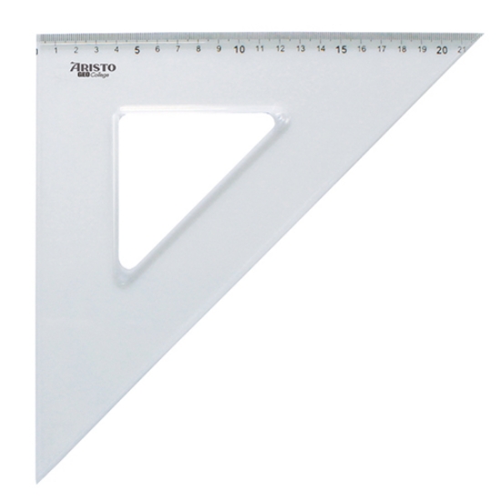 Picture of ESQUADRO 45º/30CM ARISTO GEOCOLLEGE E-21CM TRANSPARENTE AR23430