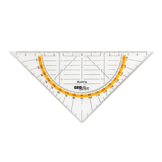 Picture of ESQUADRO GEOMÉTRICO 16CM ARISTO GEOFLEX TRANSPARENTE (AR23011)